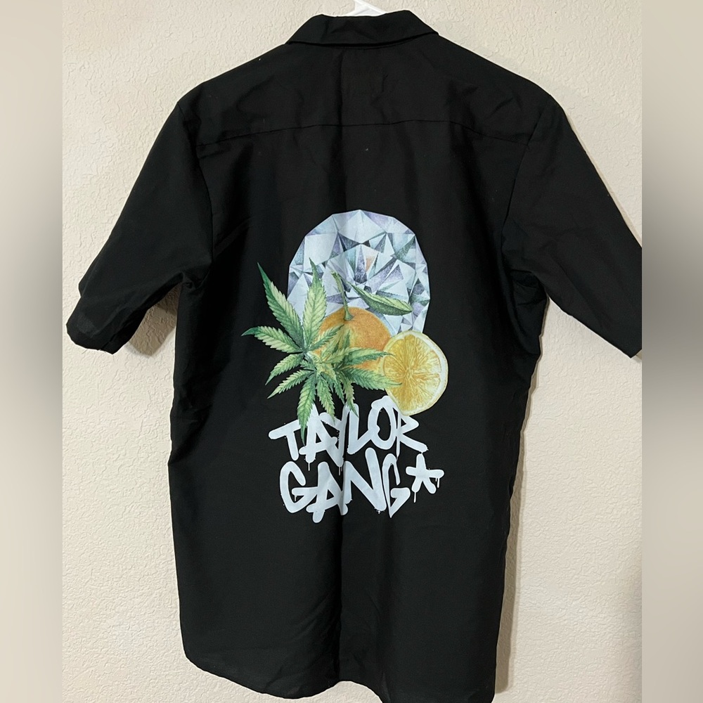 Diamond supply co and Taylor gang collaboration button up work style shirt